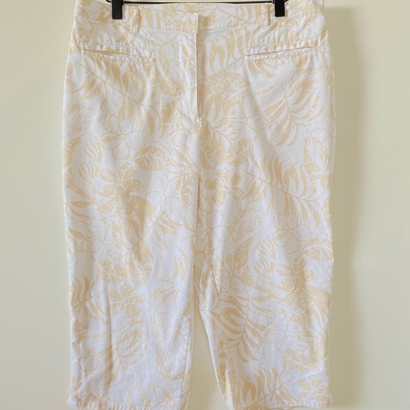 Coral Bay Palm Tree Capris Pants, Size 12 - Picture 1 of 8